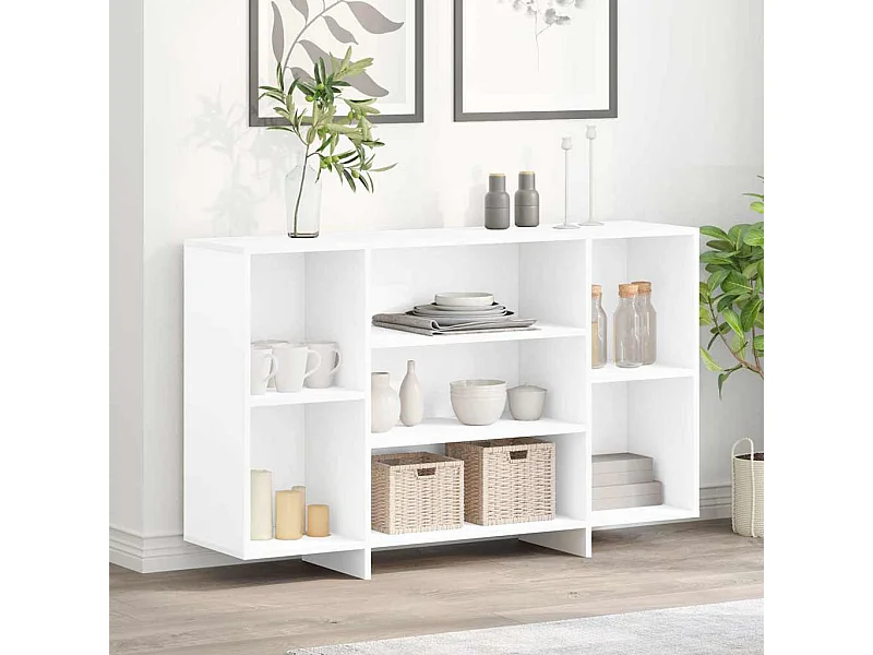 Buffet blanc 120x30x75 cm bois d'ingénierie
