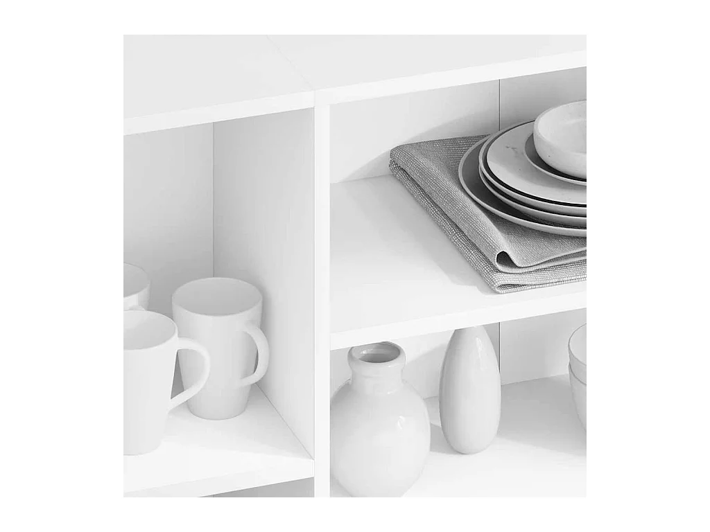 Buffet blanc 120x30x75 cm bois d'ingénierie