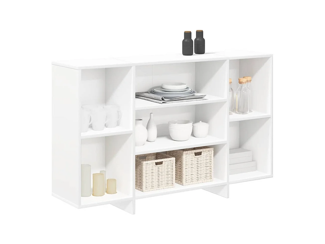 Buffet blanc 120x30x75 cm bois d'ingénierie