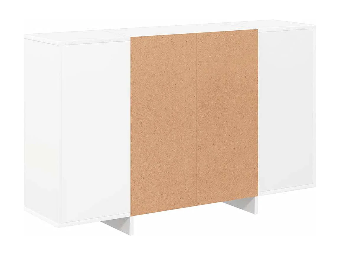 Buffet blanc 120x30x75 cm bois d'ingénierie