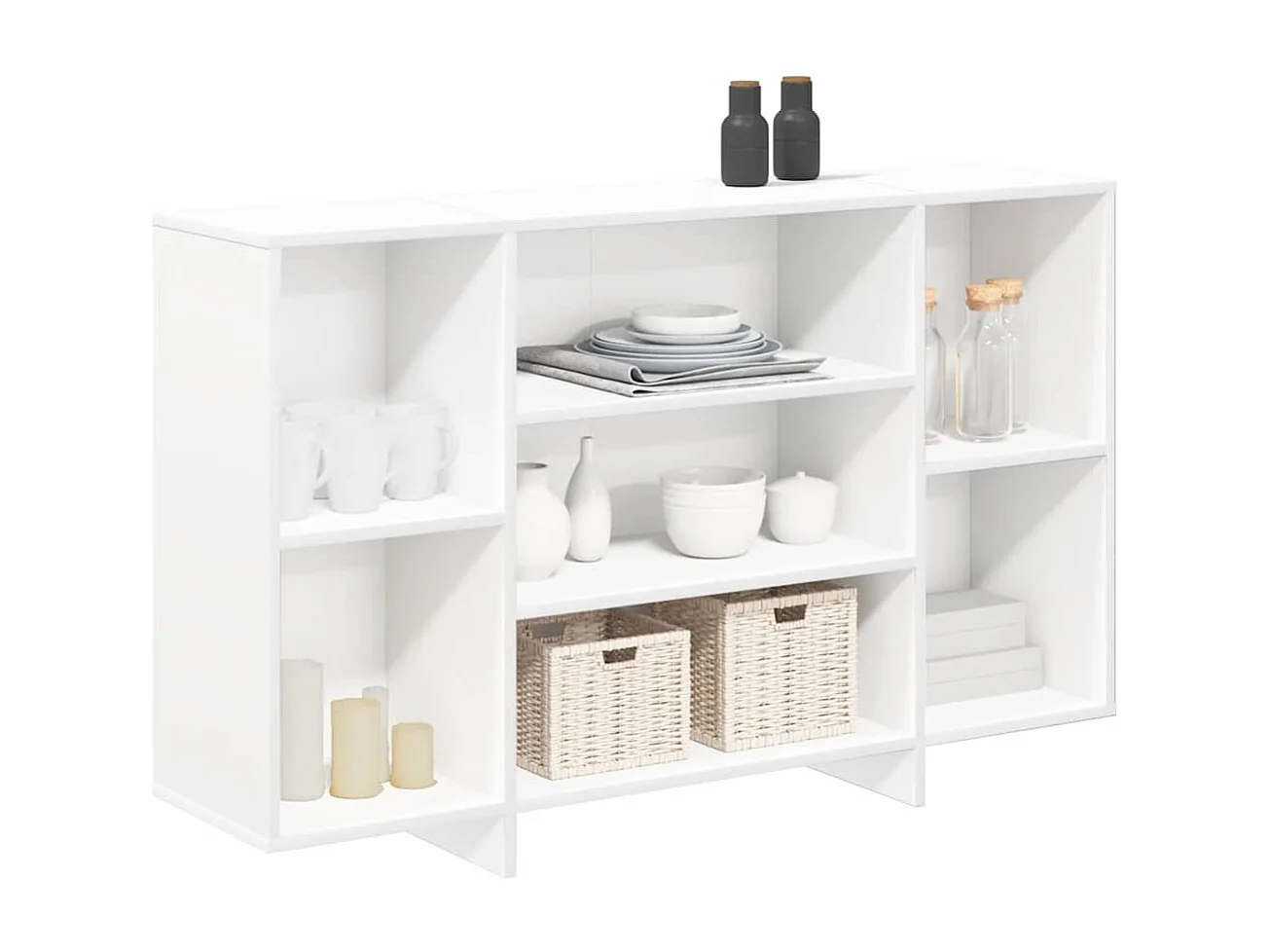 Buffet blanc 120x30x75 cm bois d'ingénierie