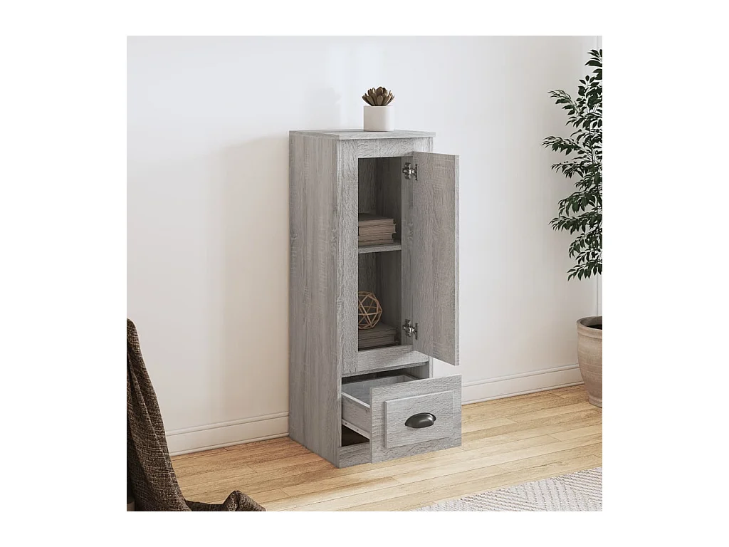 Buffet haut sonoma gris 36x35,5x103,5 cm bois d'ingénierie