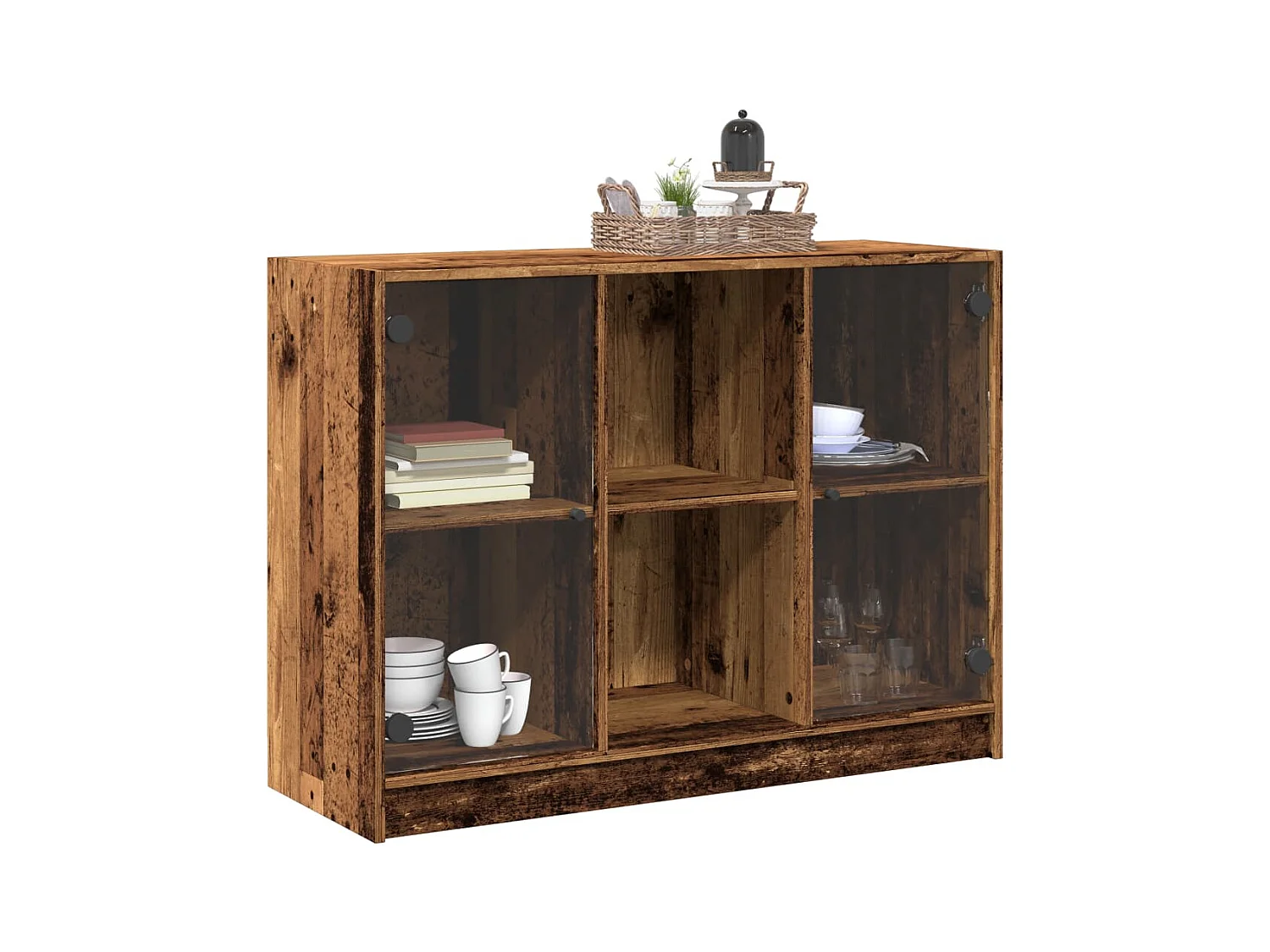 Buffet vieux bois 102x37x75,5 cm bois d'ingénierie