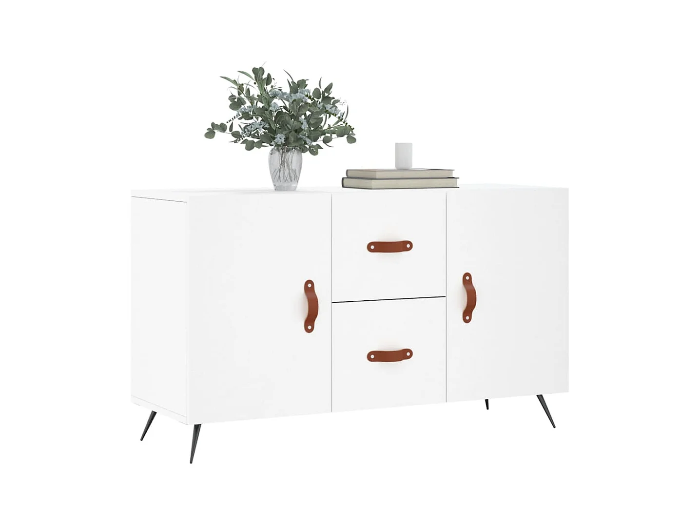 Buffet blanc 100x36x60 cm bois d'ingénierie