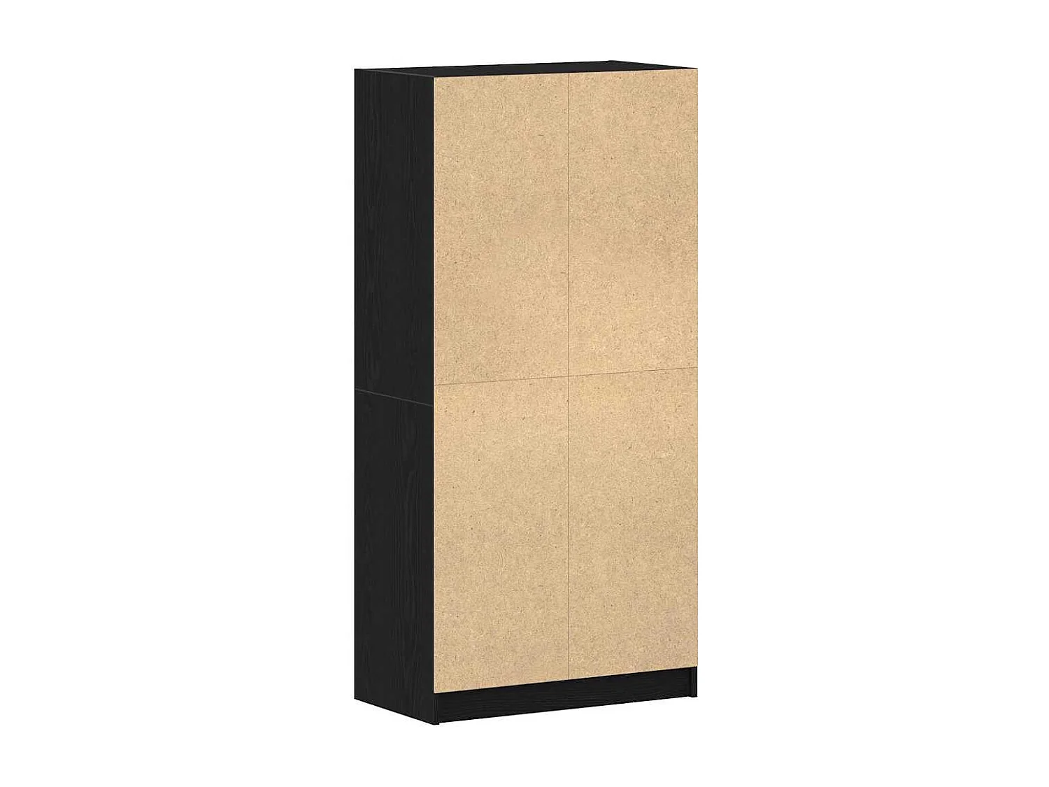 Highboard avec portes en chêne noir 68x37x142 cm en bois d'ingénierie