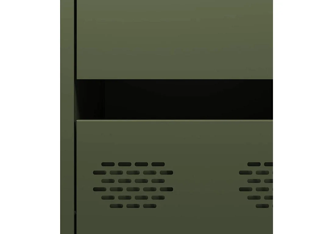 Olivgrünes Sideboard 35x39x73,5 cm kaltgewalzter Stahl
