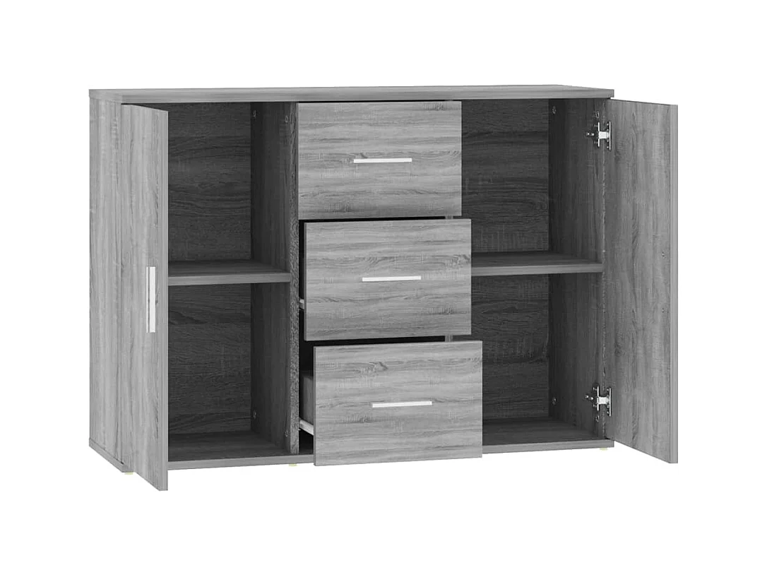 Buffet Sonoma gris 91x29,5x65 cm Bois d'ingénierie