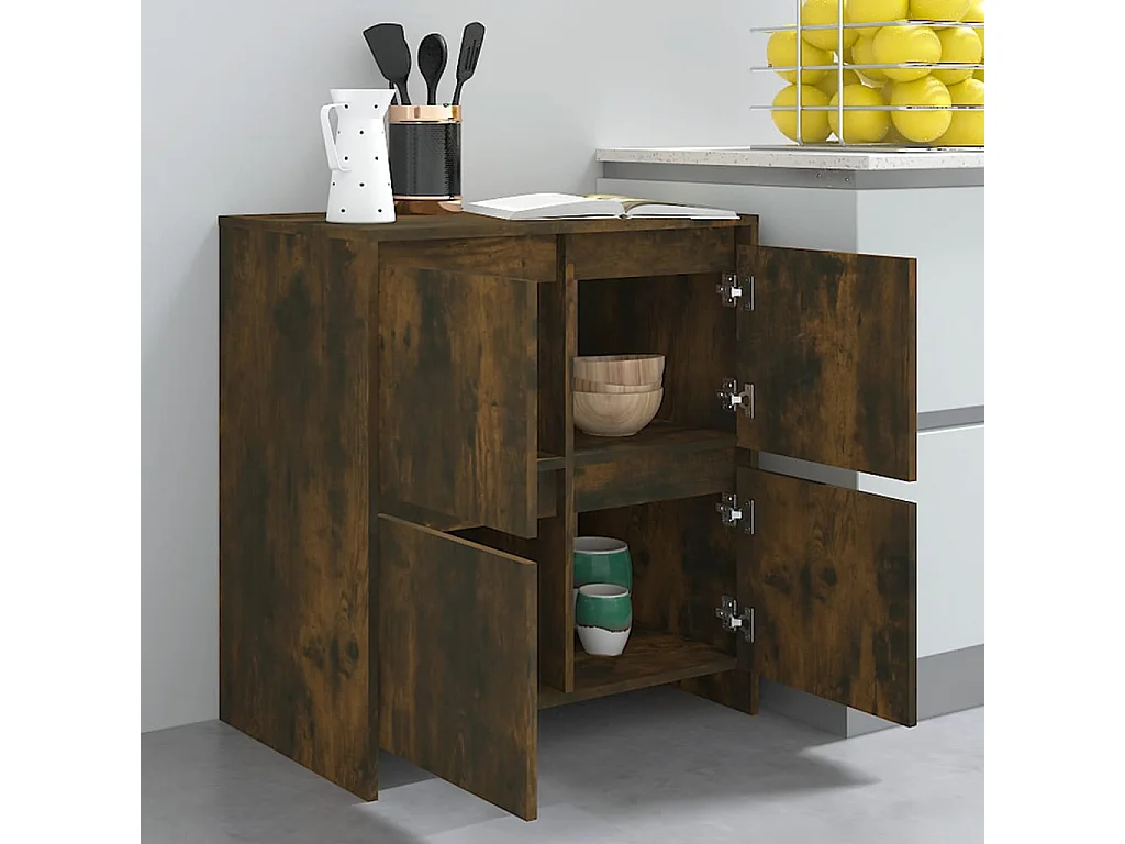 Gerookt Eiken Dressoir 70x41x75 cm Engineered Wood