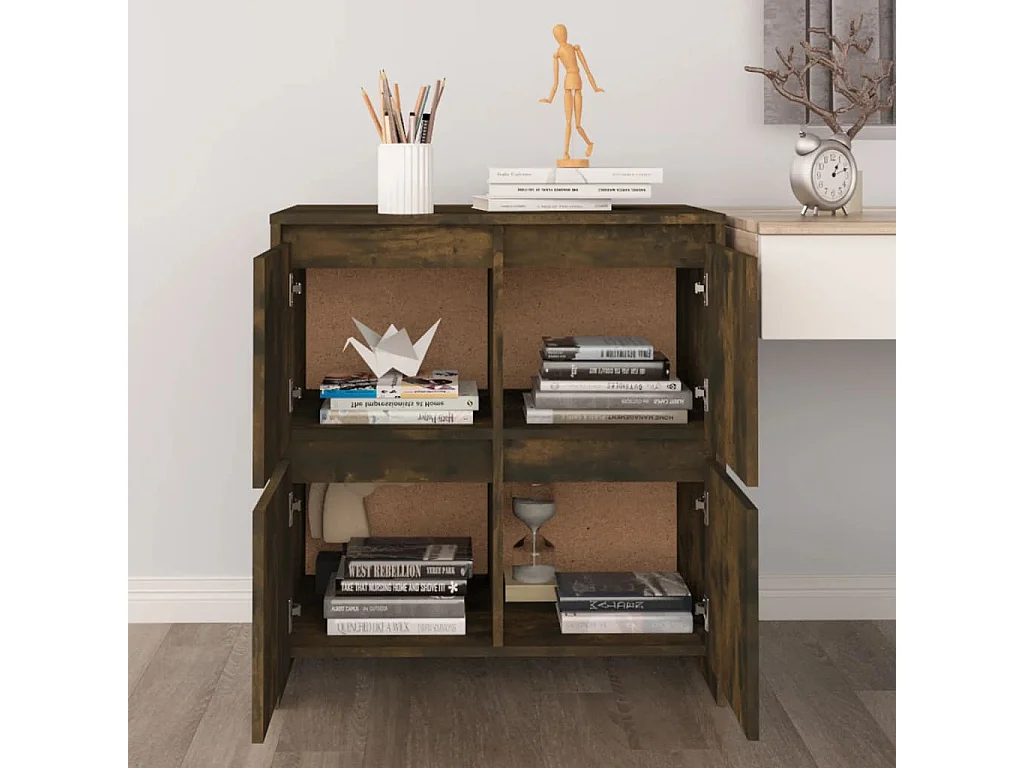 Gerookt Eiken Dressoir 70x41x75 cm Engineered Wood