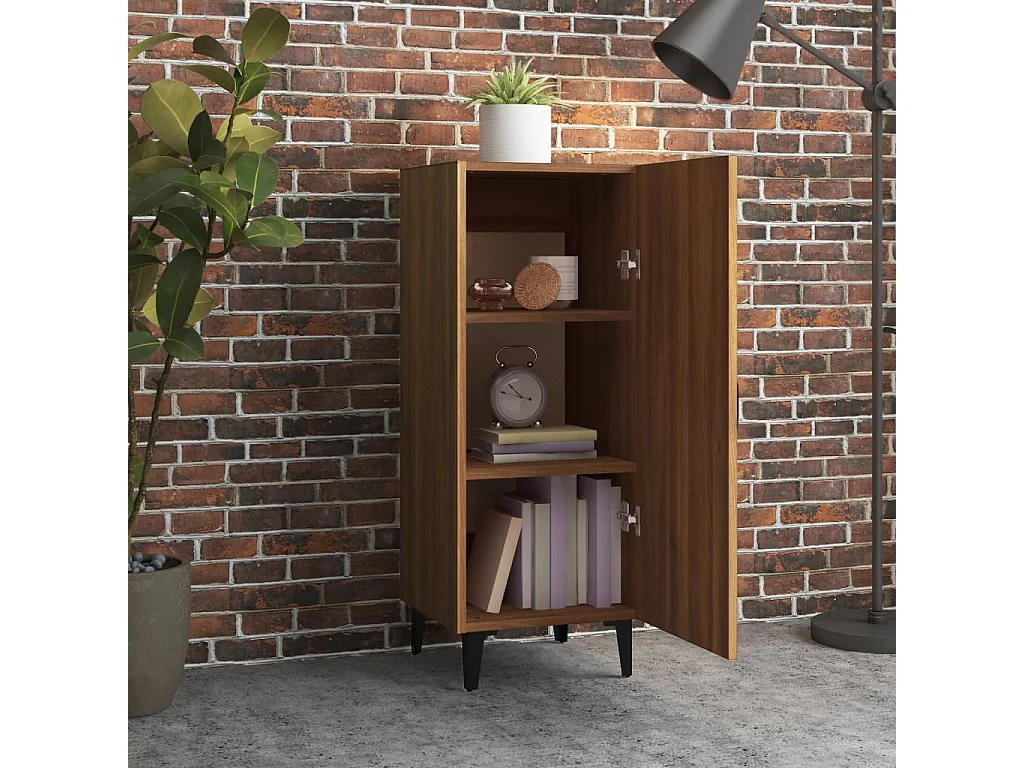 Buffet Chêne marron 34,5x34x90 cm Bois d'ingénierie