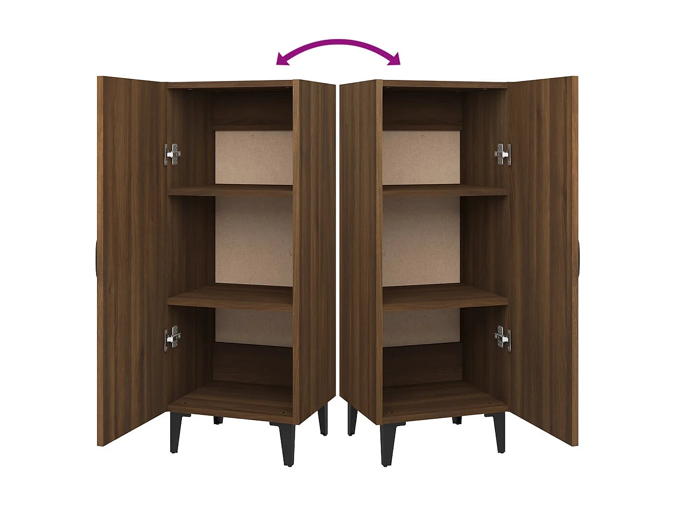 Buffet Chêne marron 34,5x34x90 cm Bois d'ingénierie