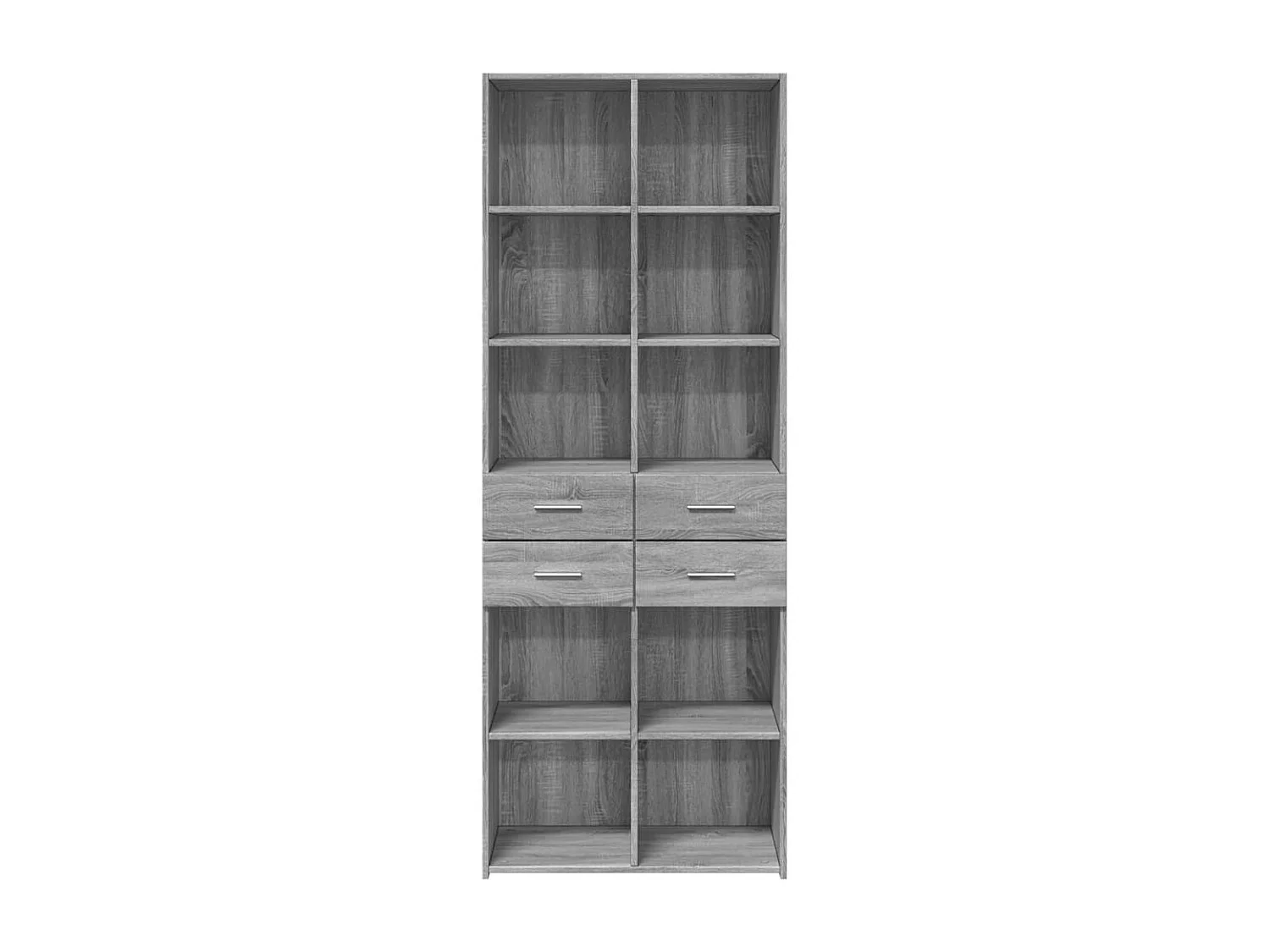 Buffet haut sonoma gris 70x42,5x185 cm bois d'ingénierie