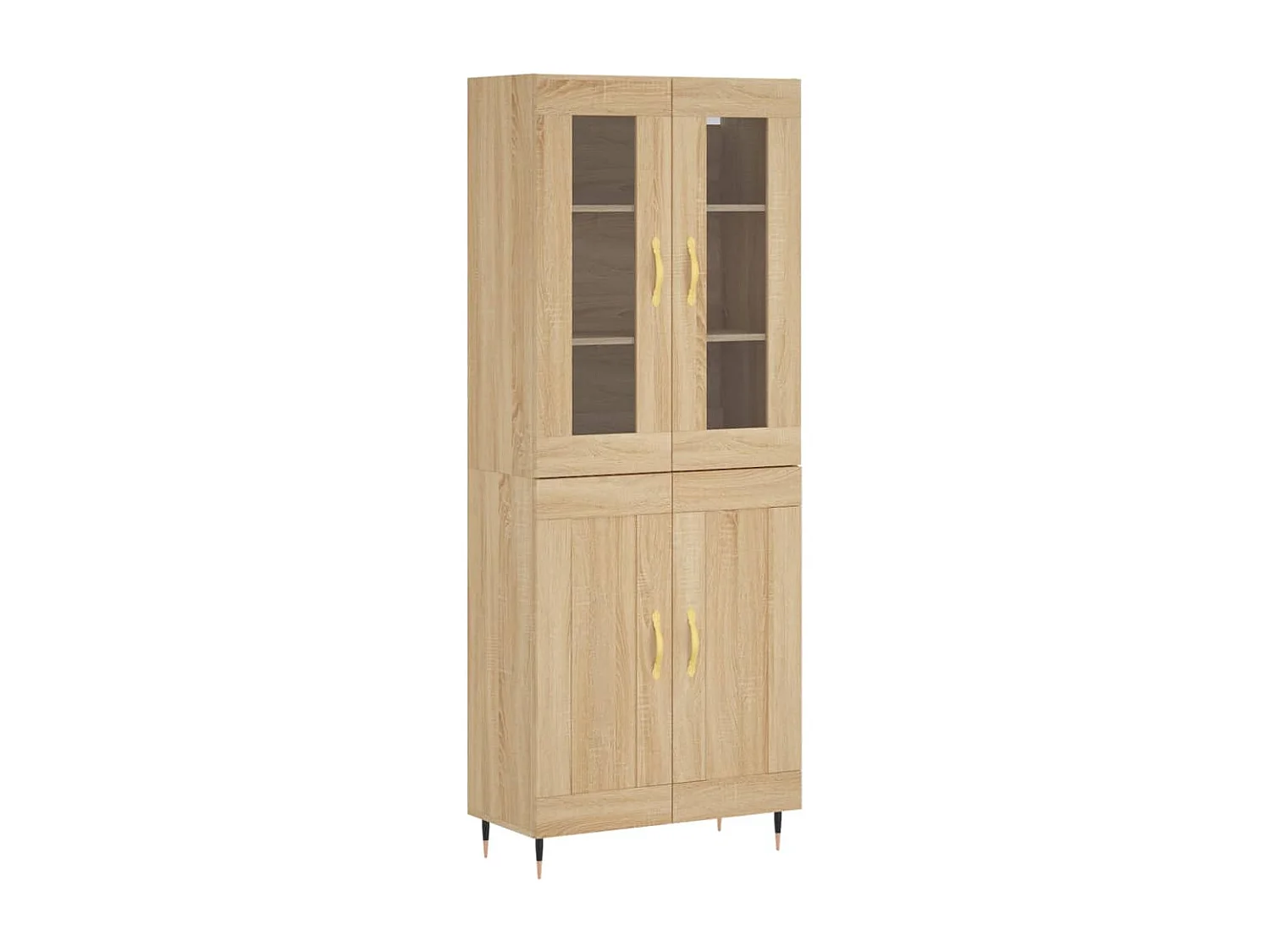 Hoog dressoir Sonoma eiken 69,5x34x180 cm Technisch hout