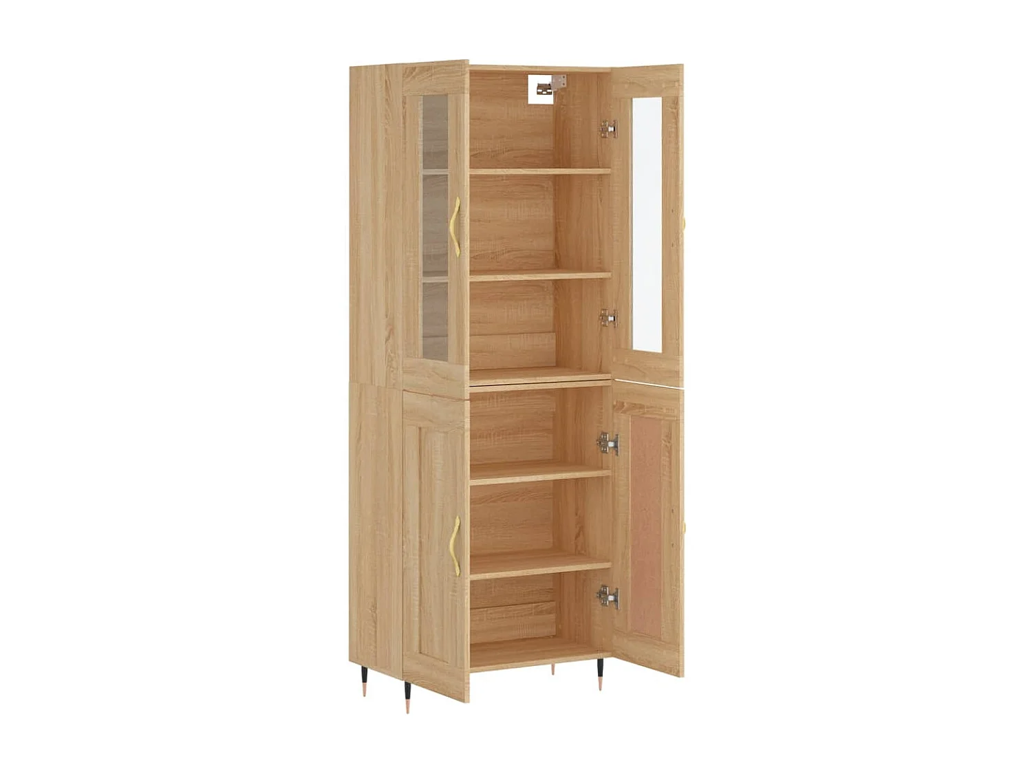 Hoog dressoir Sonoma eiken 69,5x34x180 cm Technisch hout