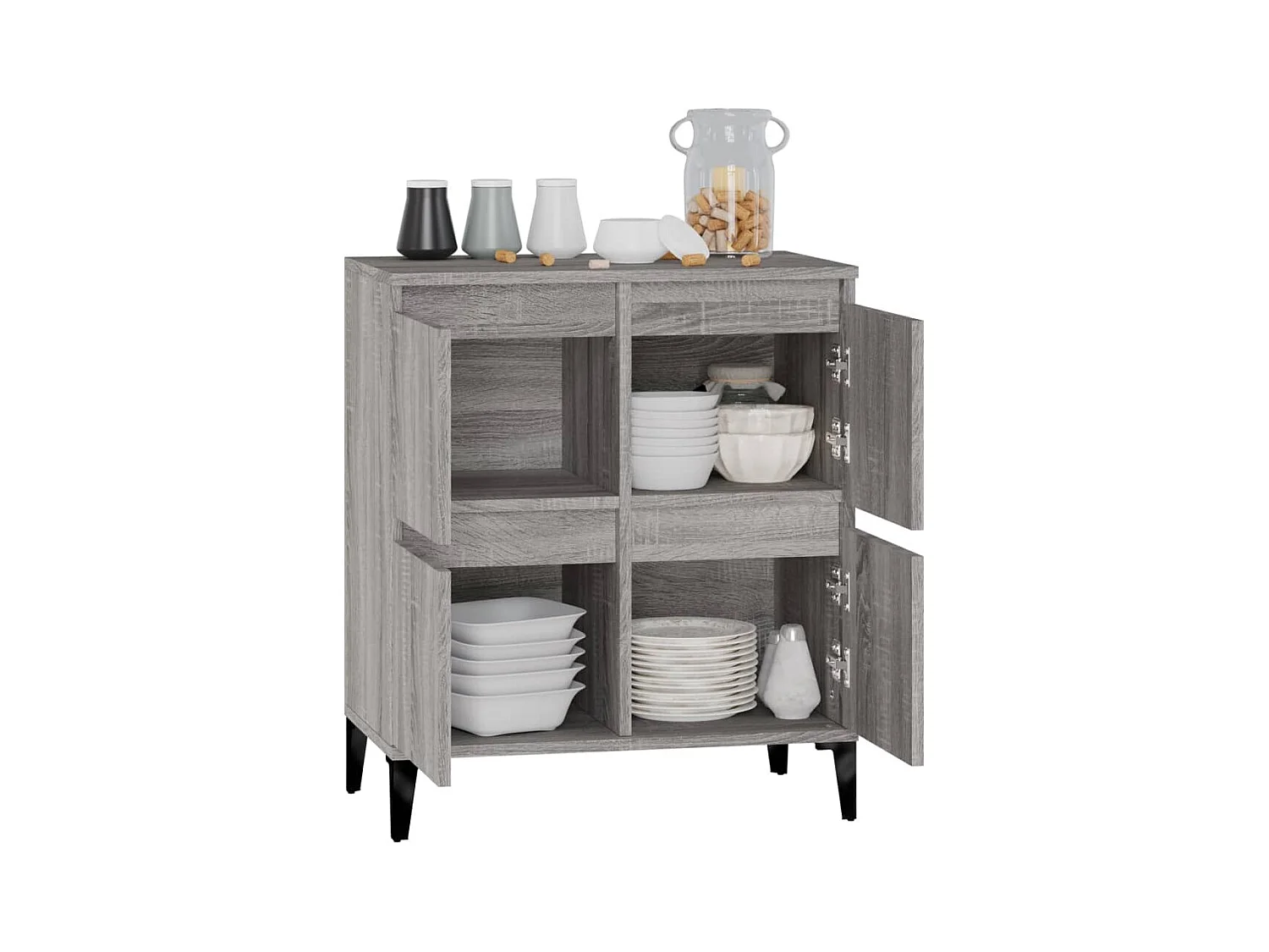 Buffet Sonoma gris 60x35x70 cm Bois d'ingénierie