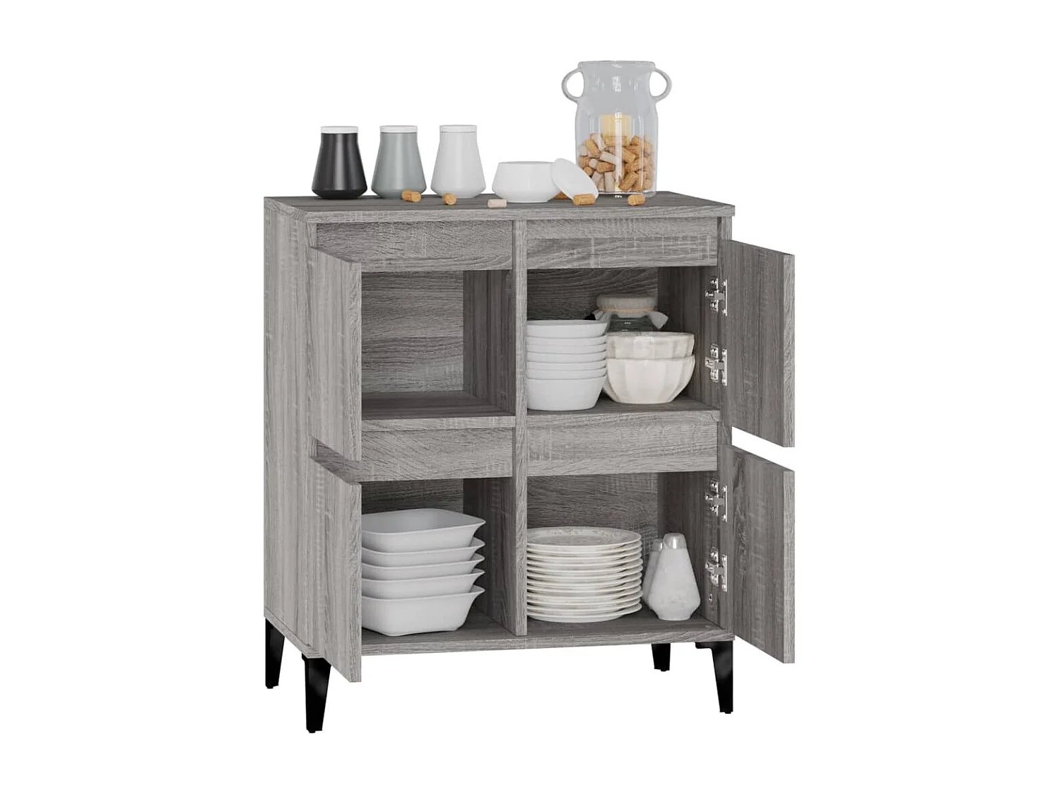 Buffet Sonoma gris 60x35x70 cm Bois d'ingénierie