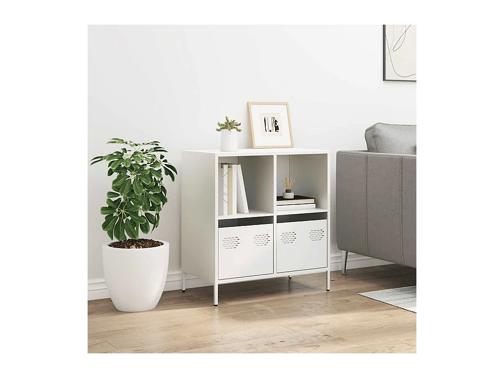 Buffet blanc 68x39x73,5 cm acier laminé à froid