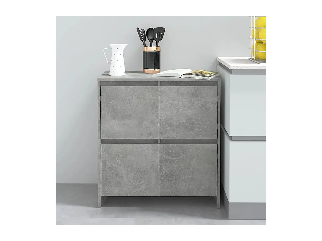 Buffet Gris béton 70x41x75 cm Bois d'ingénierie