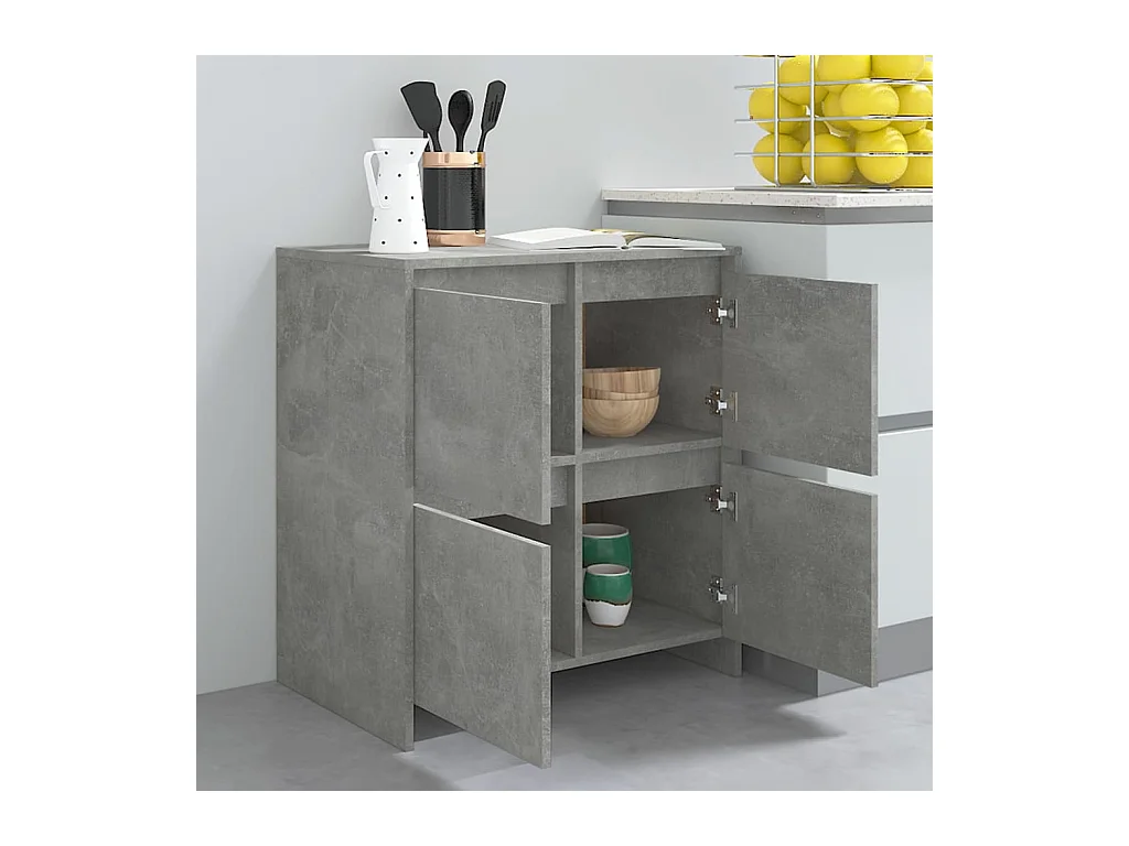 Buffet Gris béton 70x41x75 cm Bois d'ingénierie