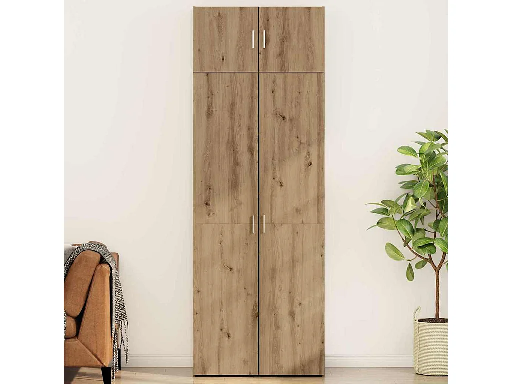 Meuble de rangement chêne artisanal 80 x 42,5 x 225 cm