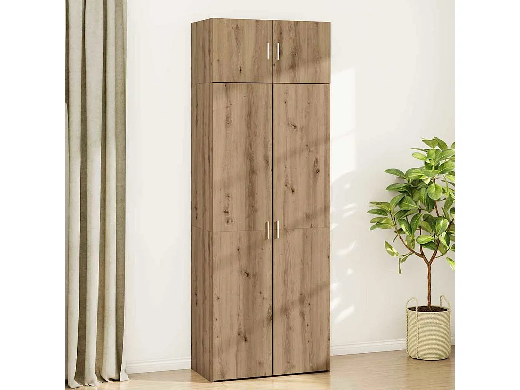 Meuble de rangement chêne artisanal 80 x 42,5 x 225 cm