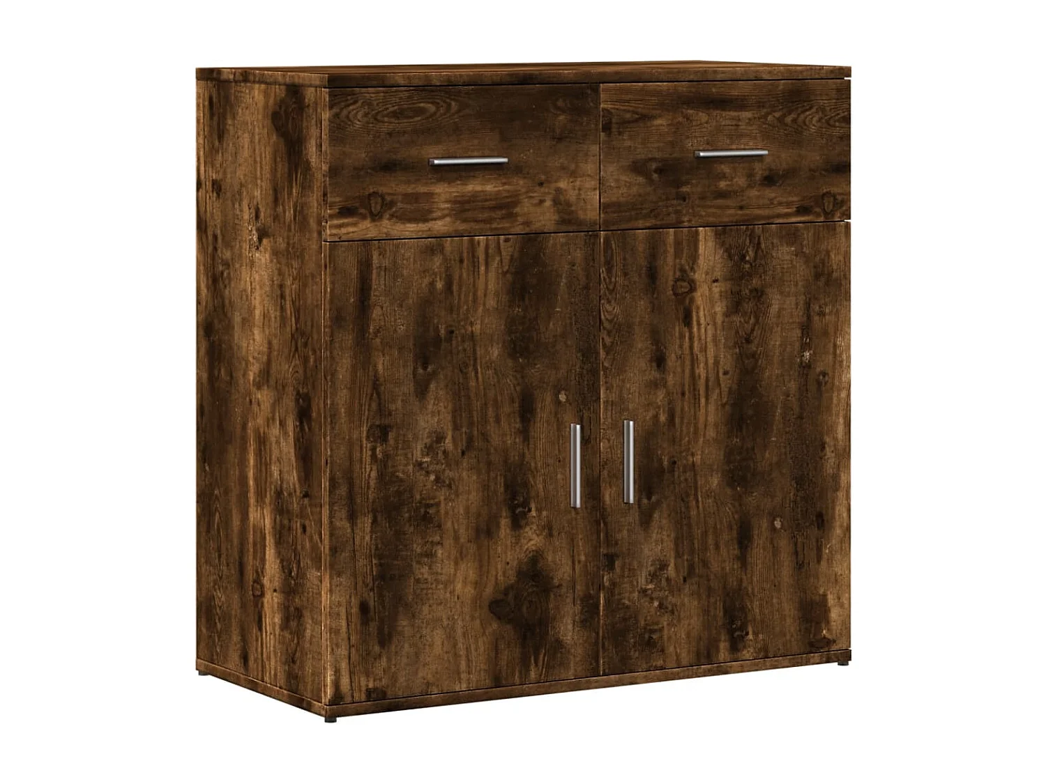 Buffet chêne fumé 79x38x80 cm bois d'ingénierie