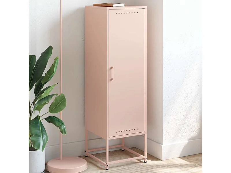 Buffet haut rose 36x39x123 cm acier