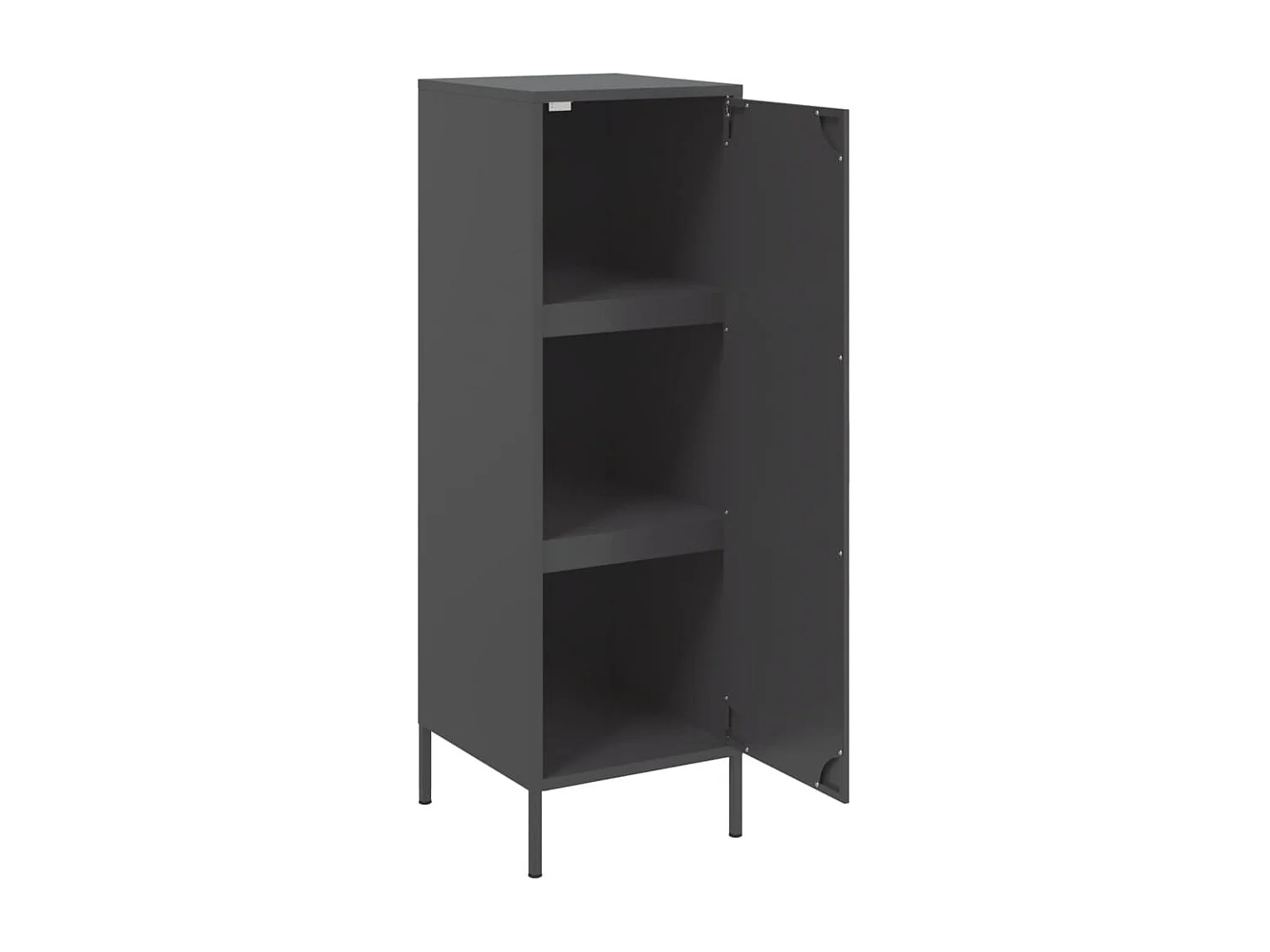 Buffet haut noir 36x39x113 cm acier