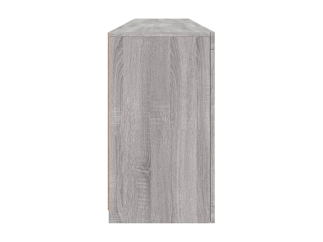 Buffet avec lumières LED sonoma gris 164x37x67 cm