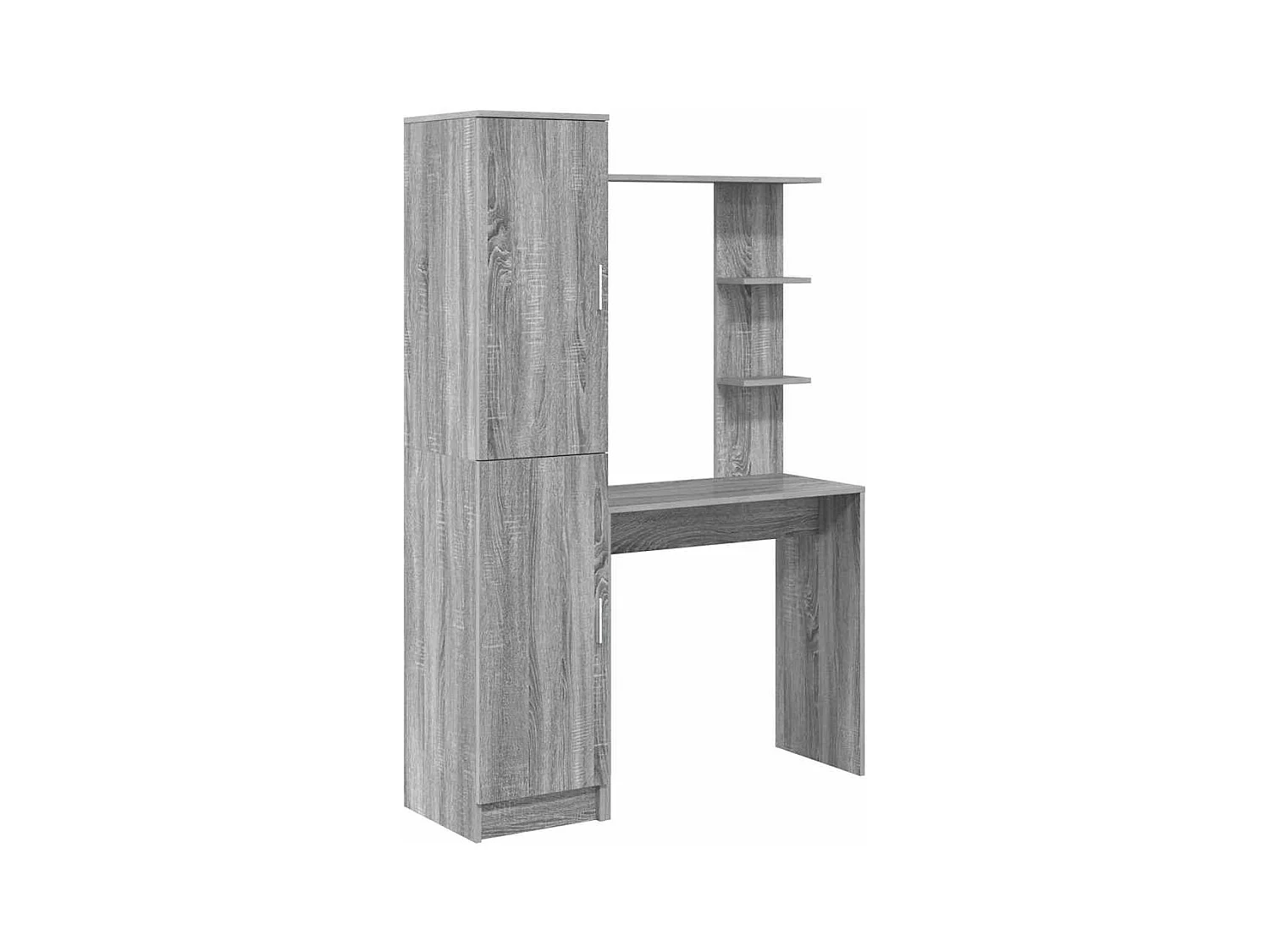 Bureau avec rangement Gris Sonoma Bois d'ingénierie