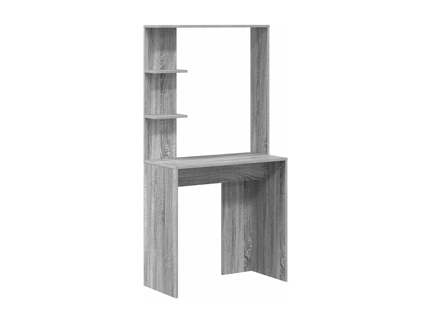 Bureau avec rangement Gris Sonoma Bois d'ingénierie