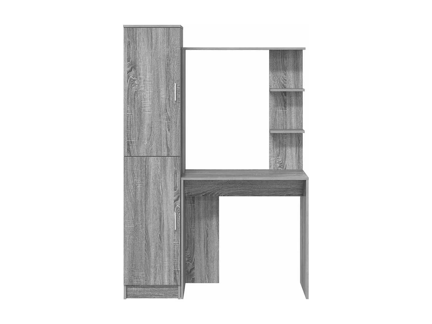 Bureau avec rangement Gris Sonoma Bois d'ingénierie