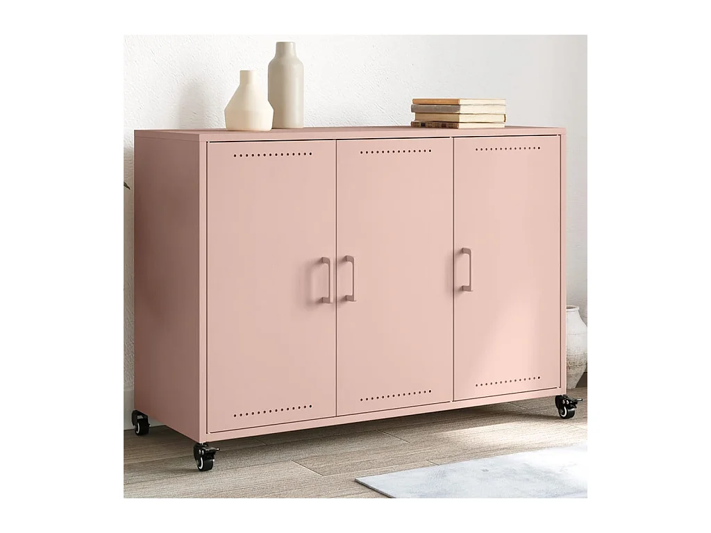 Buffet rose 100,5x39x72 cm acier