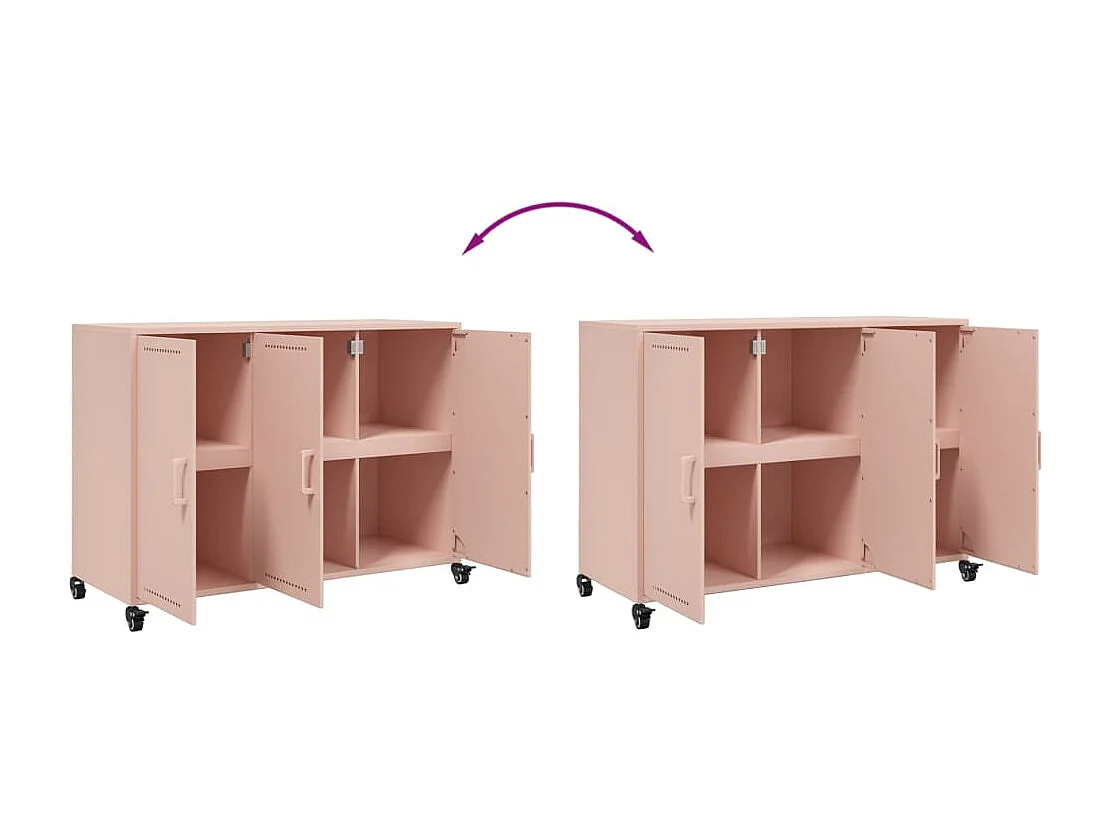 Rosa Sideboard 100,5x39x72 cm Stahl