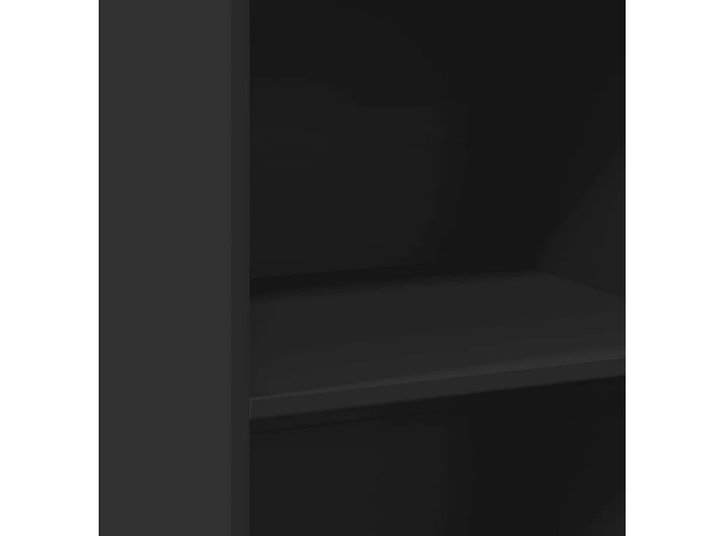 Zwarte hoge dressoir 50x41x124 cm bewerkt hout