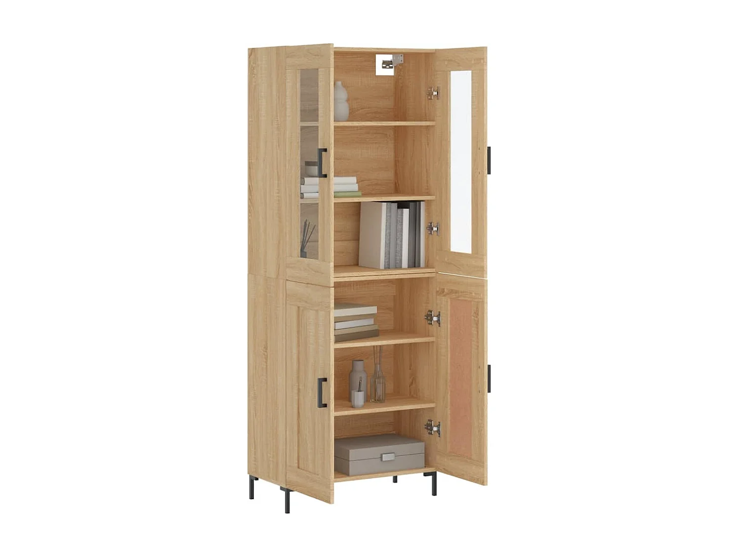 Buffet haut Chêne sonoma 69,5x34x180 cm Bois d'ingénierie