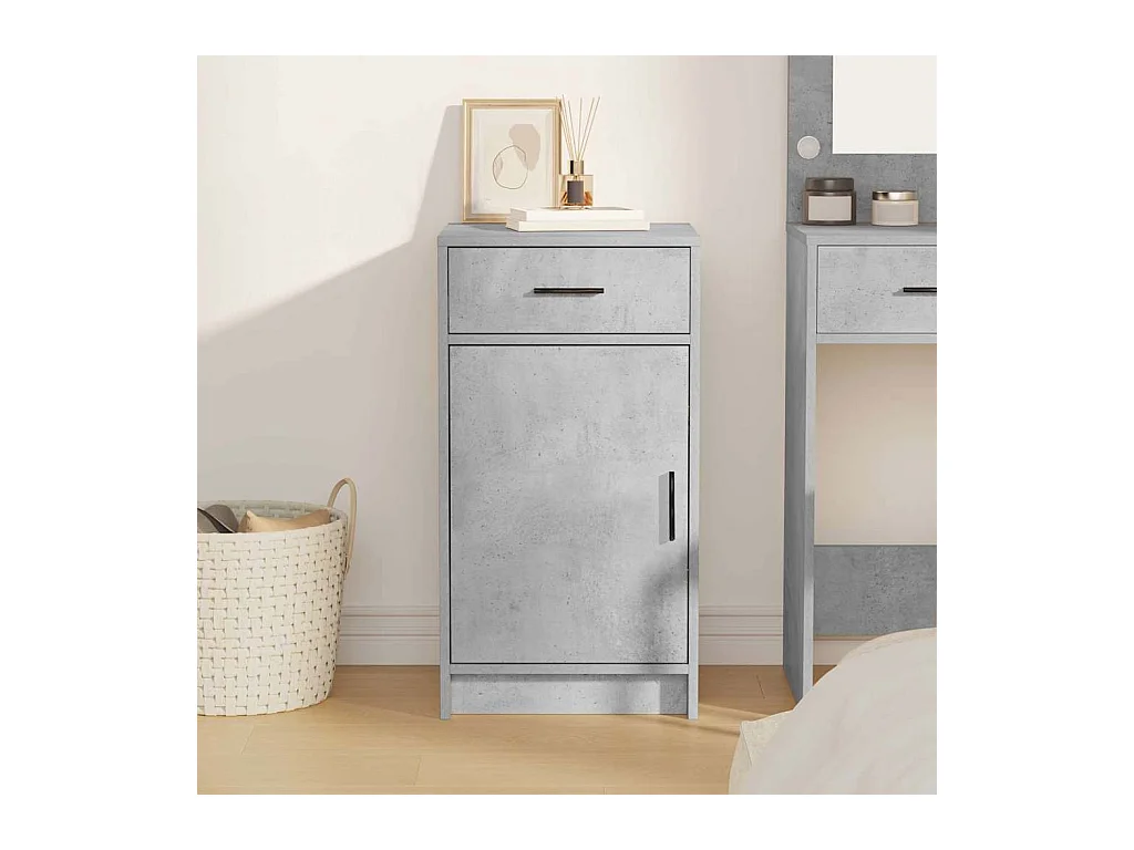 Buffet Gris Béton 40x41x75 cm Bois d'ingénierie