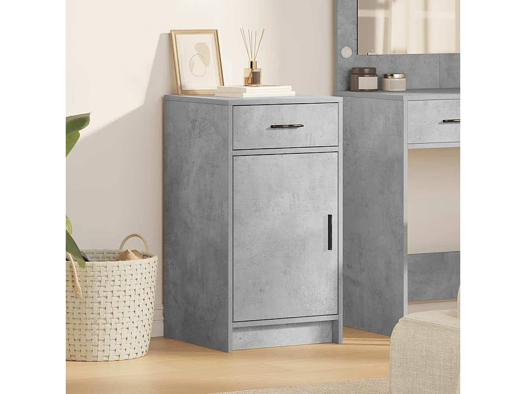 Buffet Gris Béton 40x41x75 cm Bois d'ingénierie