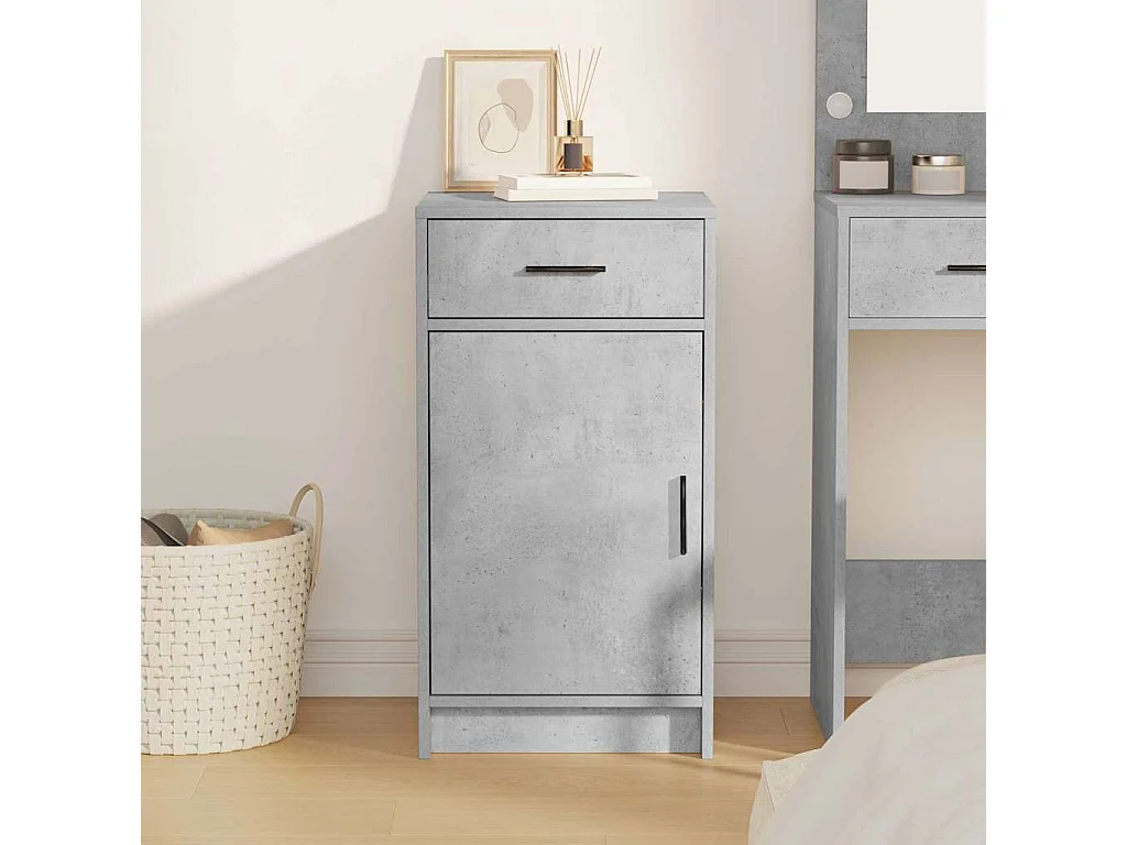 Buffet Gris Béton 40x41x75 cm Bois d'ingénierie