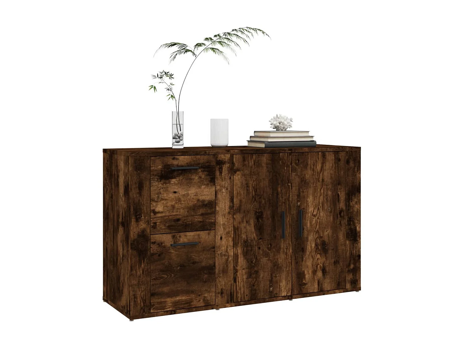 Buffet Chêne fumé 100x33x59,5 cm Bois d'ingénierie