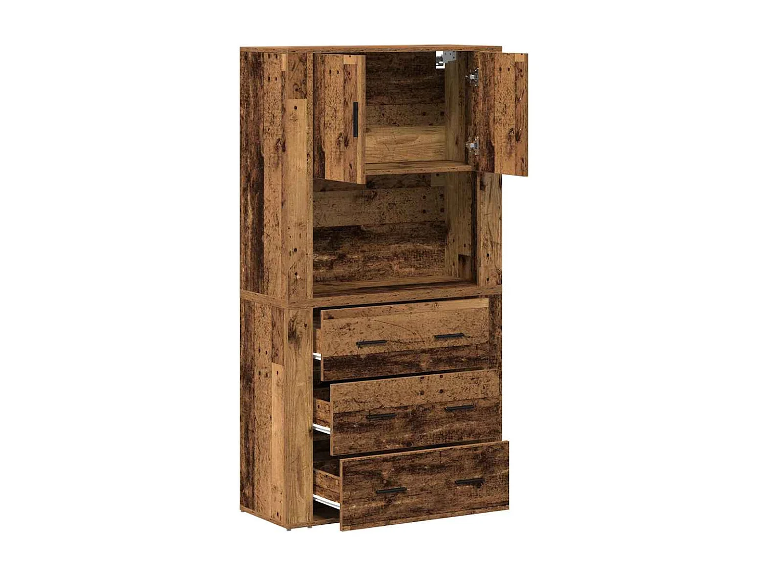 Buffet en bois ancien 80x33x150 cm