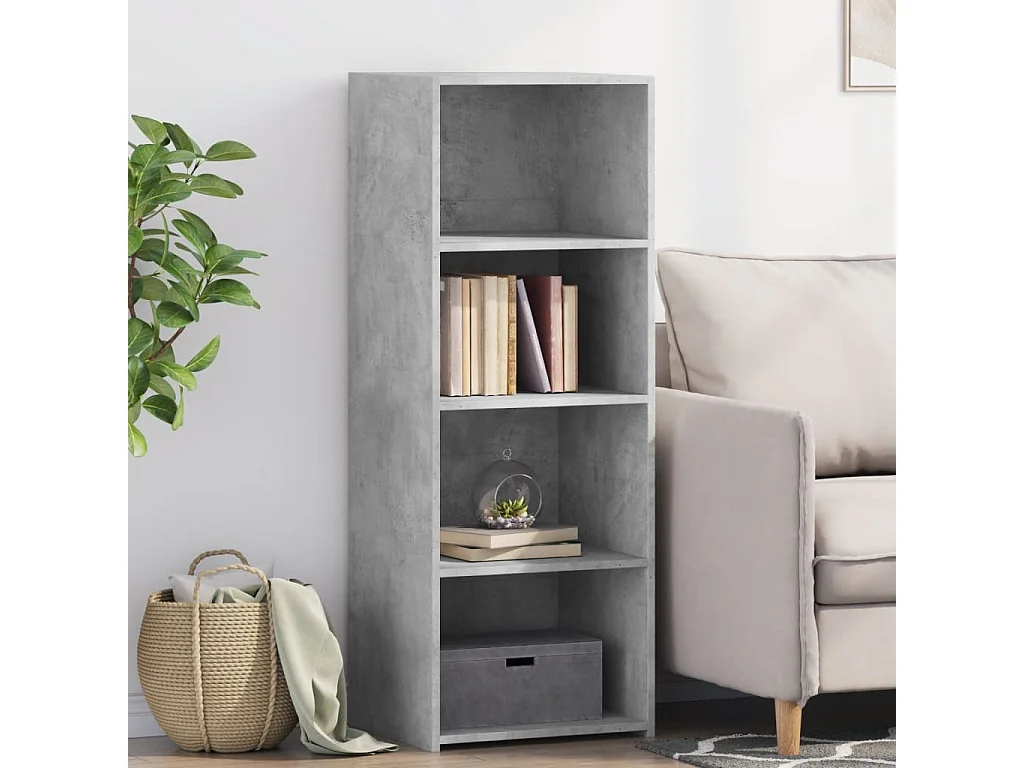 Buffet haut gris béton 45x41x124 cm bois d'ingénierie