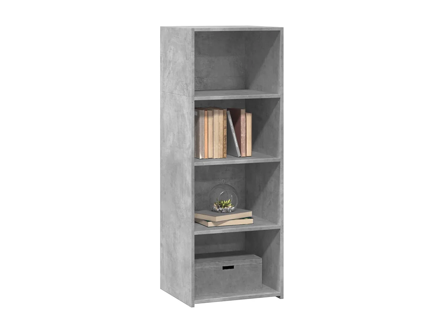 Buffet haut gris béton 45x41x124 cm bois d'ingénierie