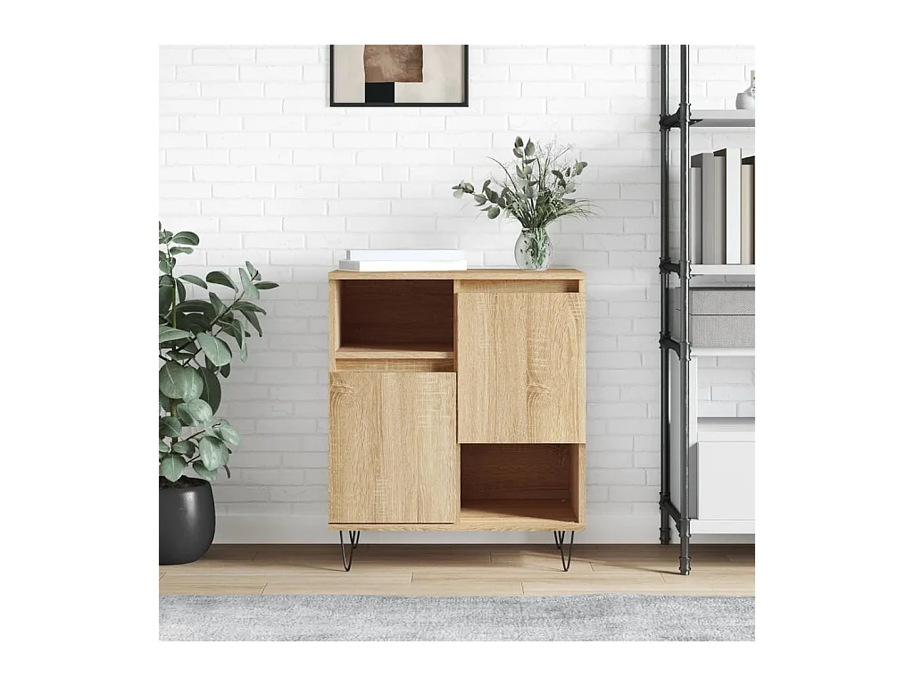 Sideboard aus Sonoma-Eiche, 60 x 35 x 70 cm, Holzwerkstoff