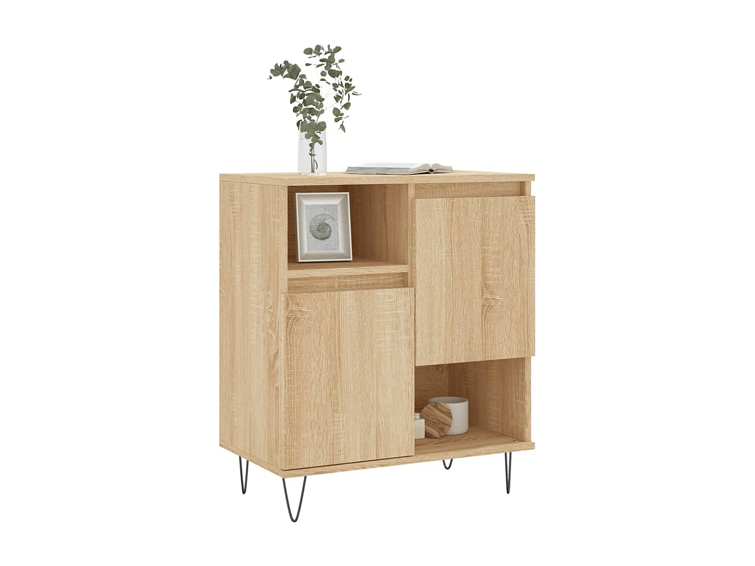 Sideboard aus Sonoma-Eiche, 60 x 35 x 70 cm, Holzwerkstoff