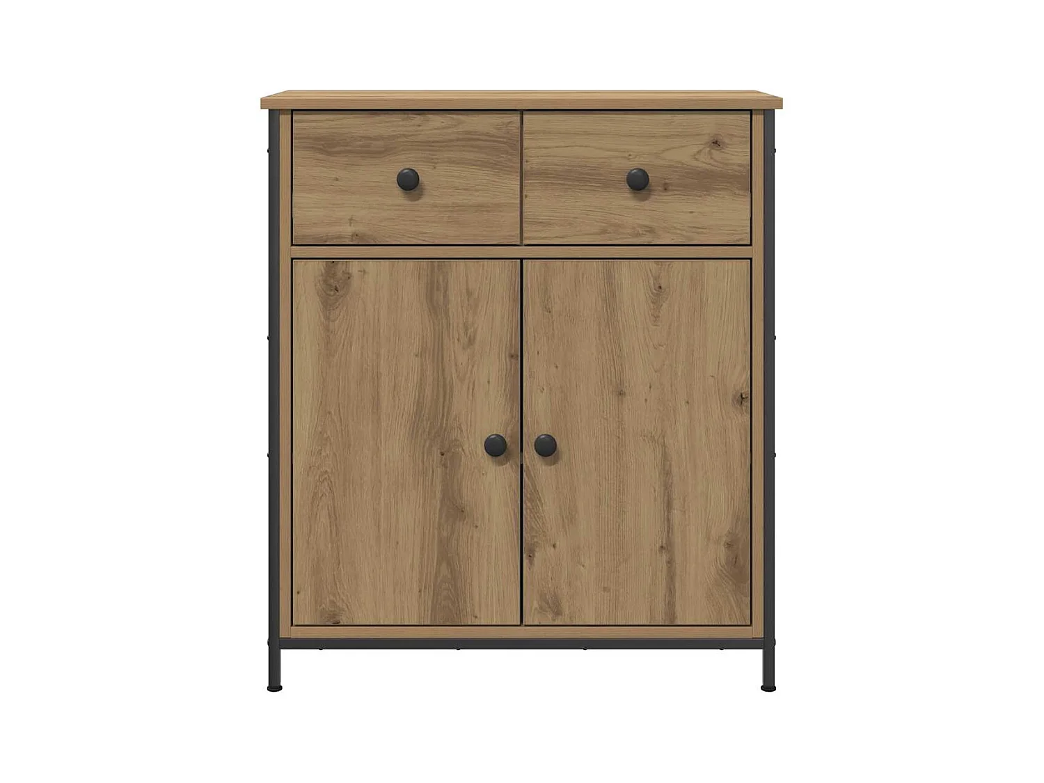 Buffet chêne artisanal 70x30x80 cm bois d'ingénierie