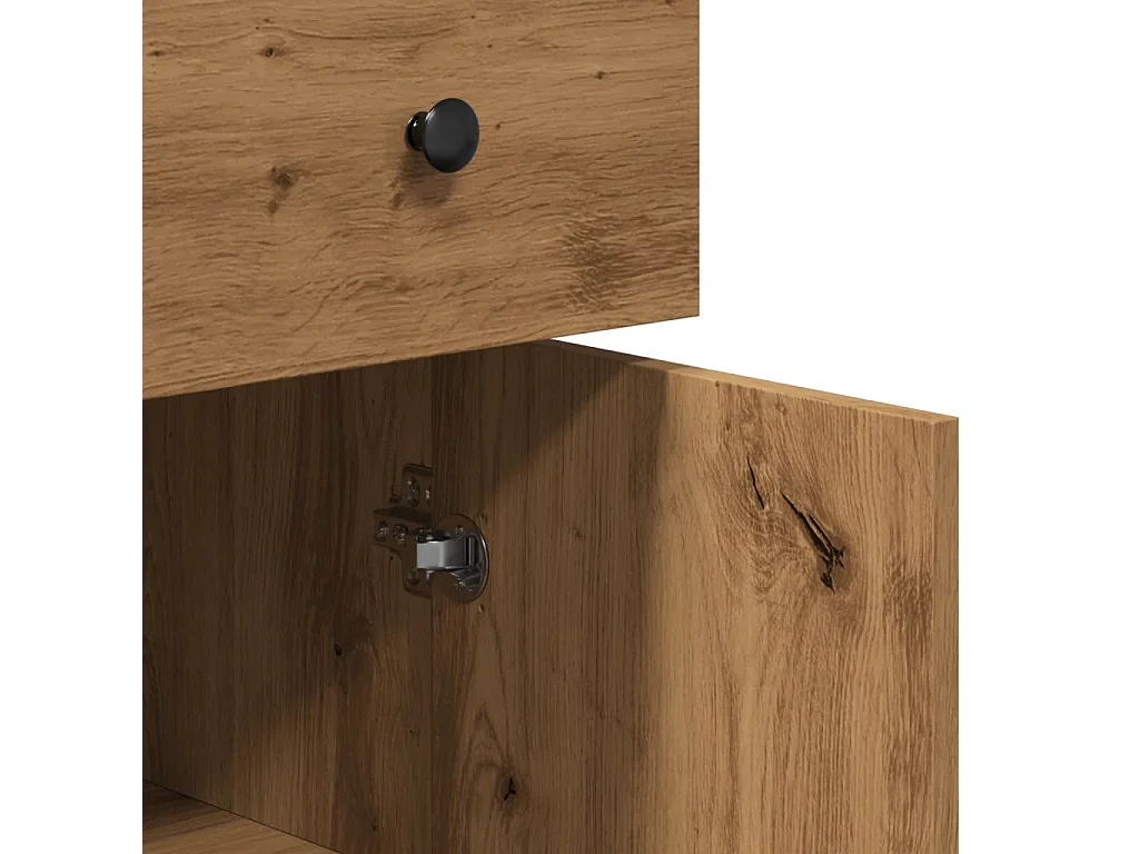 Buffet chêne artisanal 70x30x80 cm bois d'ingénierie