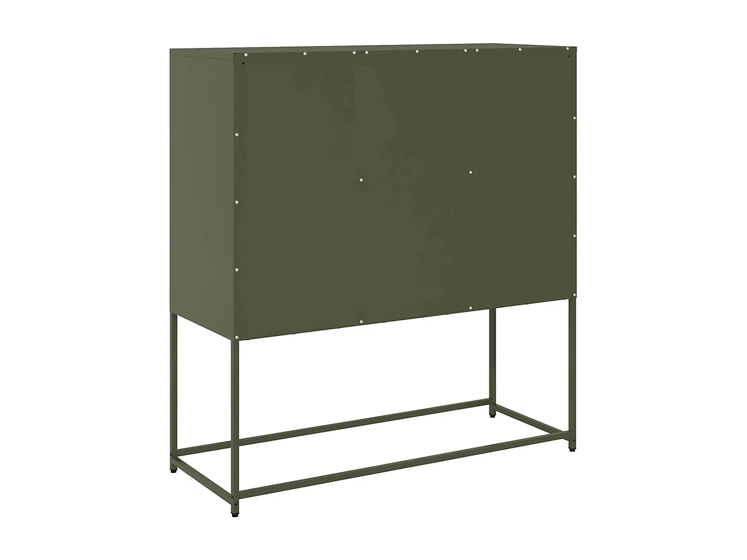 Buffet vert olive 100,5x39x107 cm acier laminé à froid