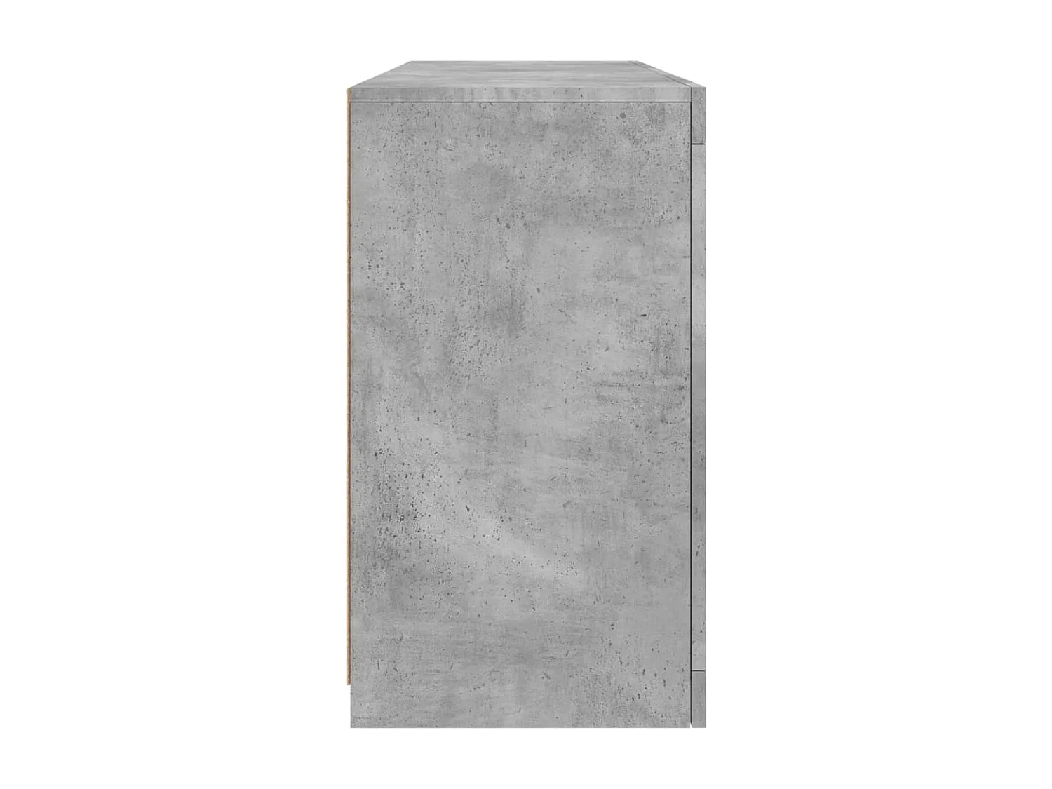 Buffet avec lumières LED gris béton 142,5x37x67 cm