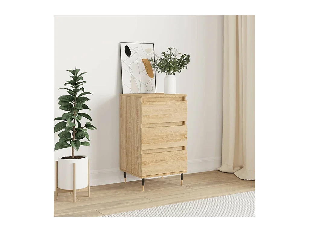 Buffet chêne sonoma 40x35x70 cm bois d'ingénierie